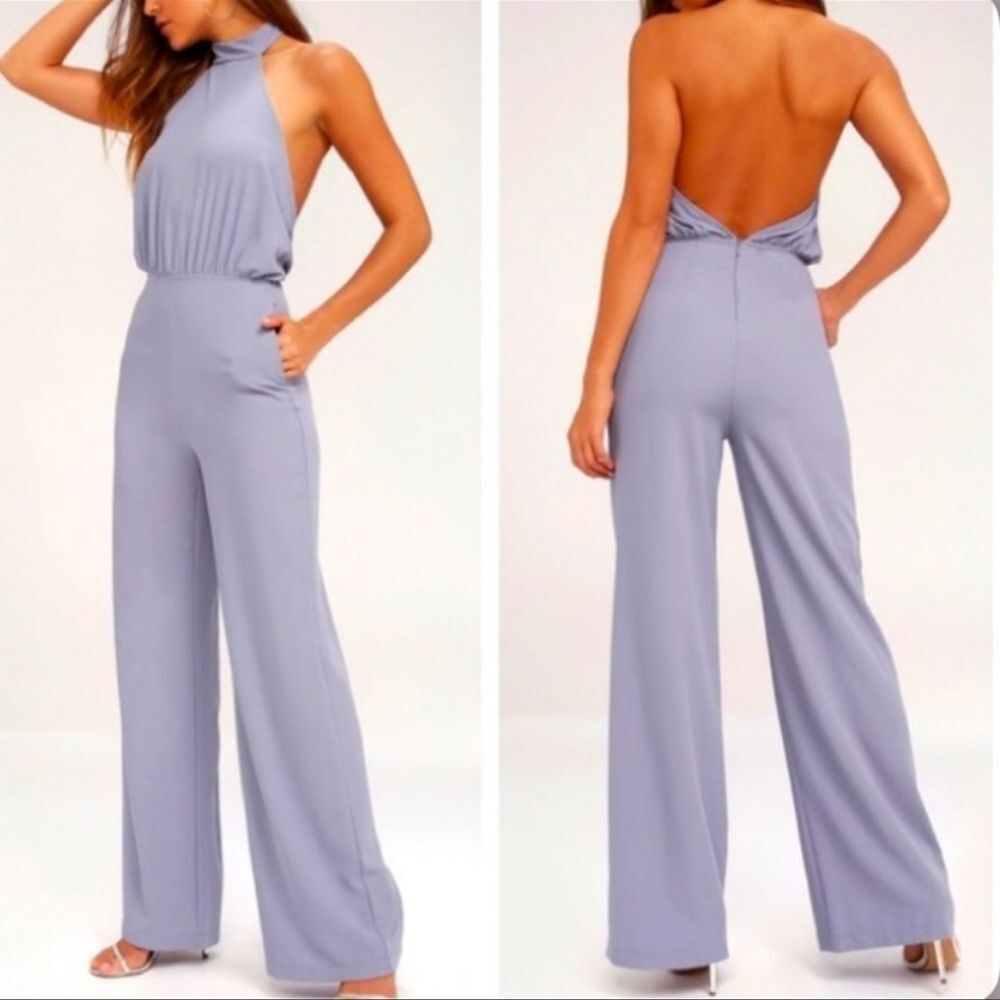 Lulus Moment for Life Lavender Halter Jumpsuit